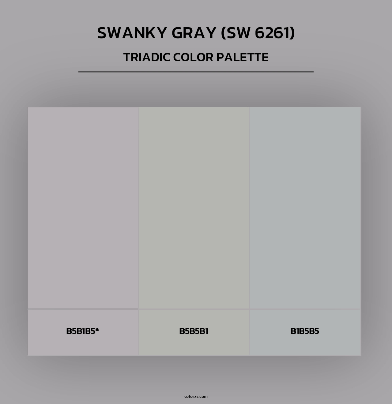 Swanky Gray (SW 6261) - Triadic Color Palette