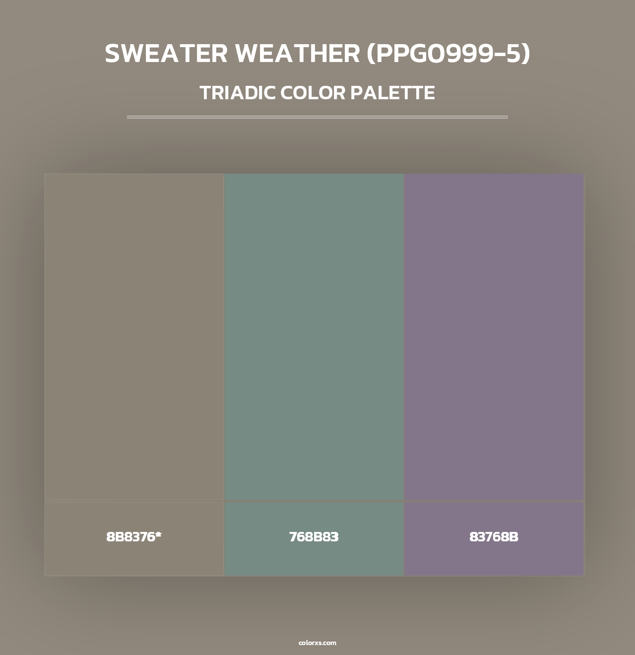 Sweater Weather (PPG0999-5) - Triadic Color Palette