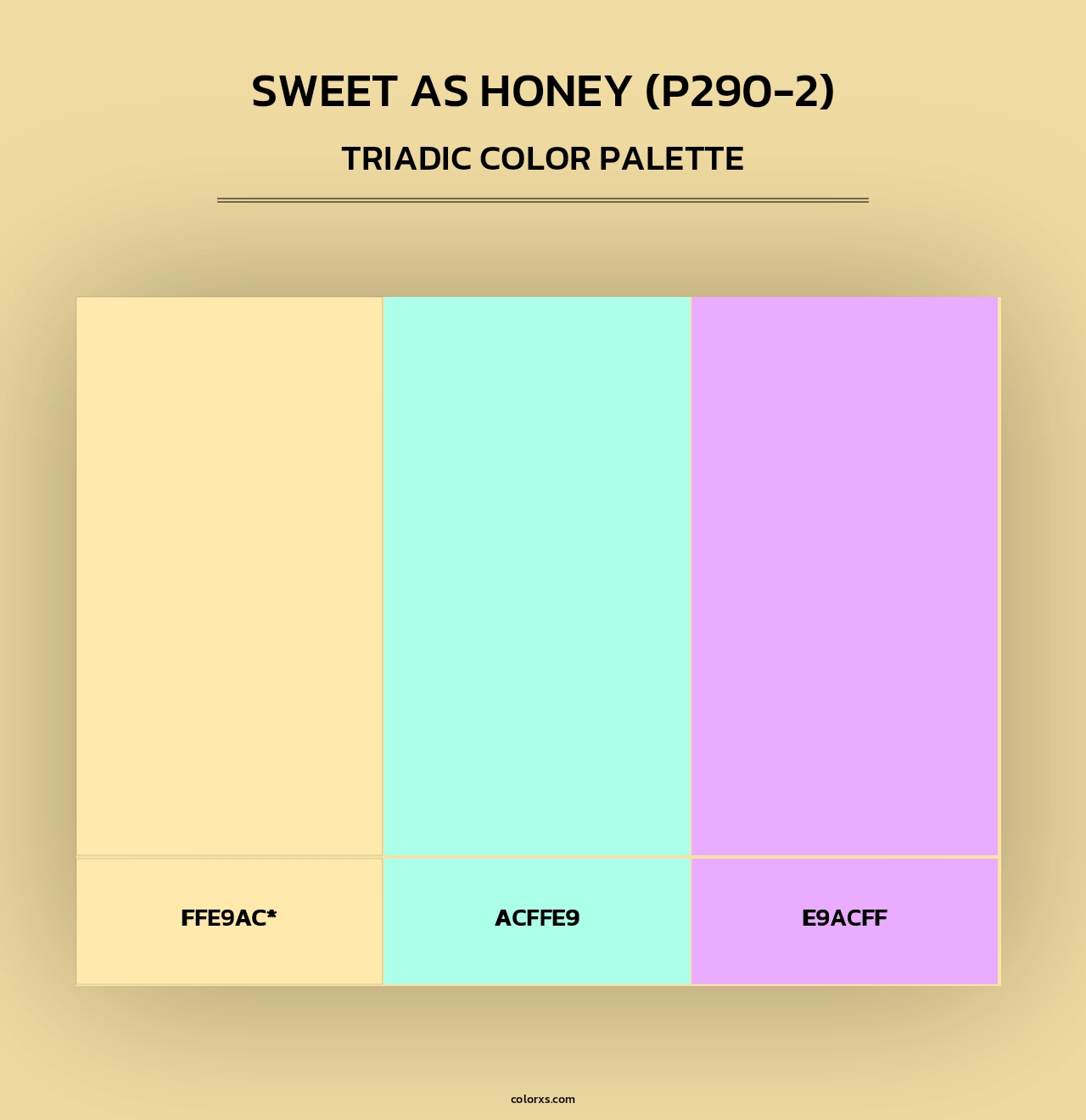 Sweet As Honey (P290-2) - Triadic Color Palette
