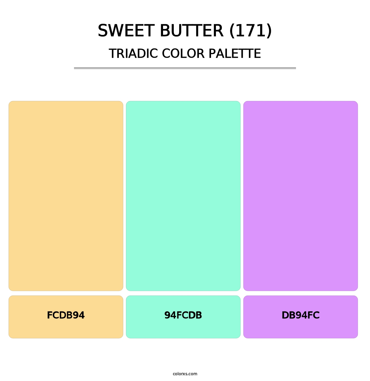 Sweet Butter (171) - Triadic Color Palette