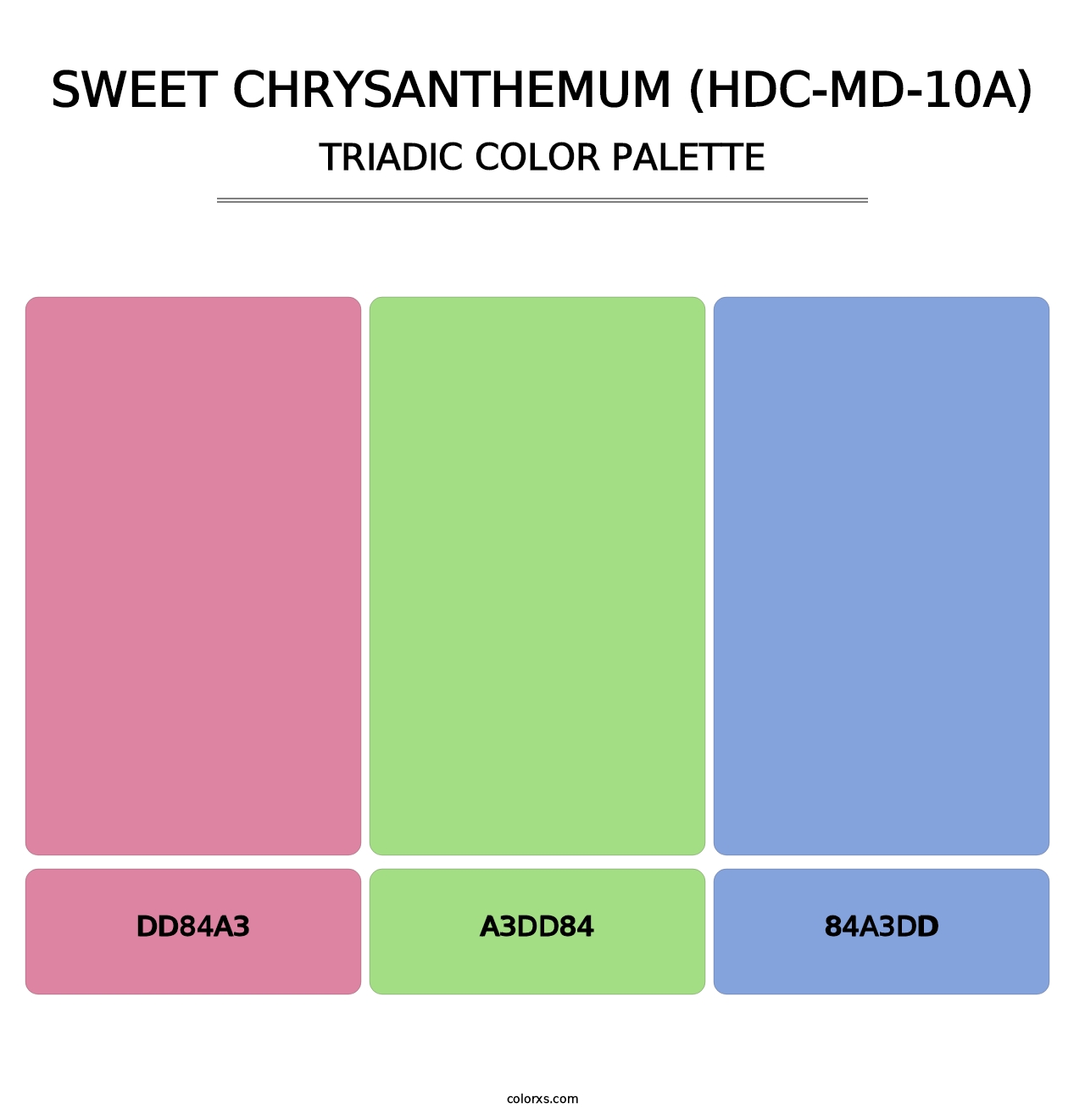 Sweet Chrysanthemum (HDC-MD-10A) - Triadic Color Palette
