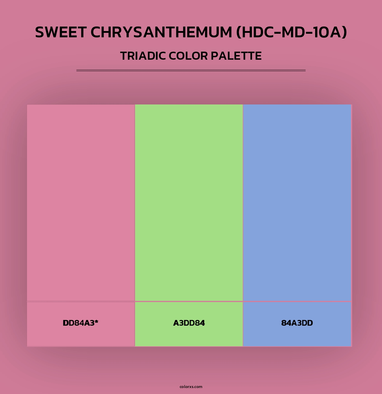 Sweet Chrysanthemum (HDC-MD-10A) - Triadic Color Palette