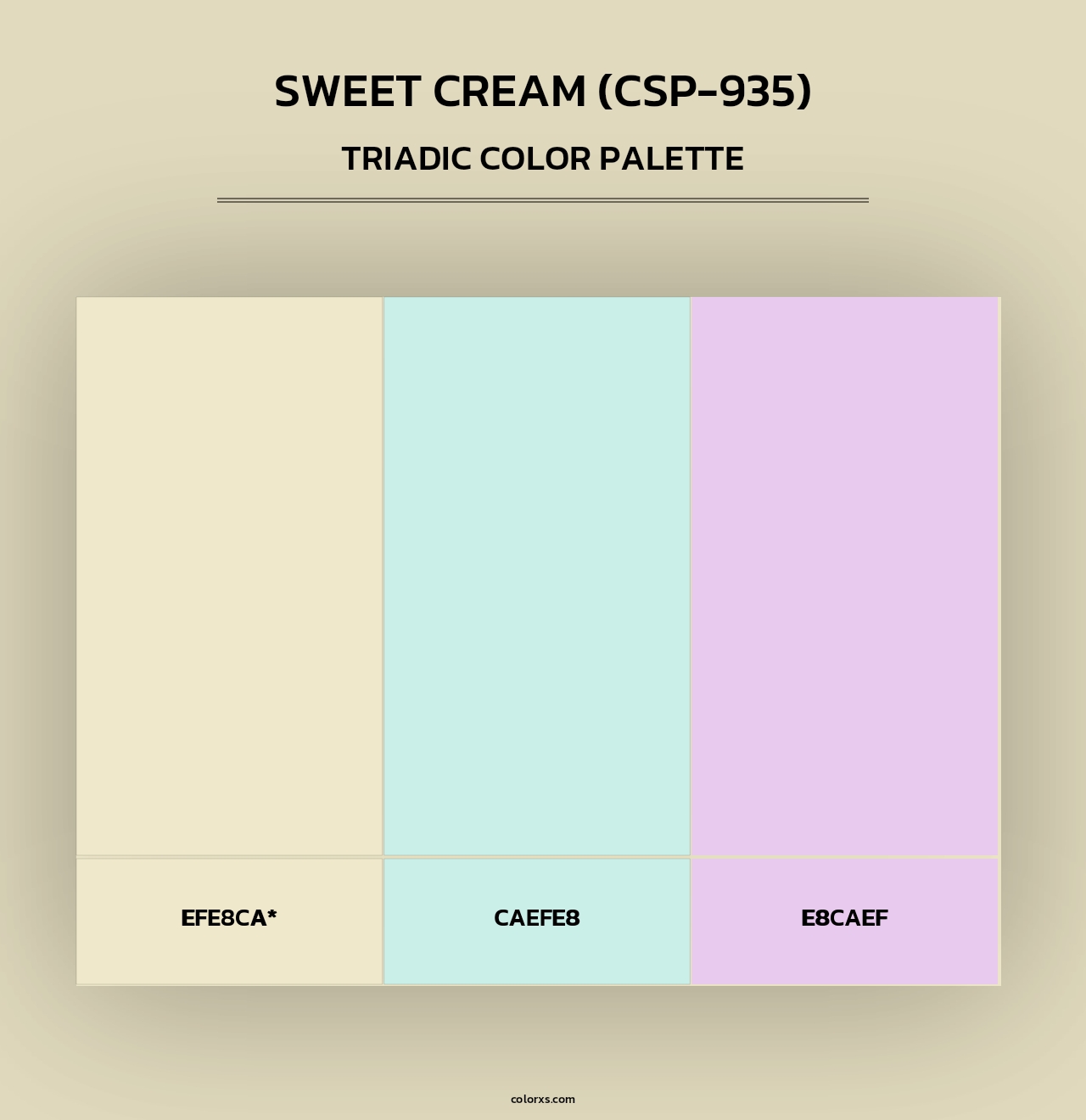 Sweet Cream (CSP-935) - Triadic Color Palette