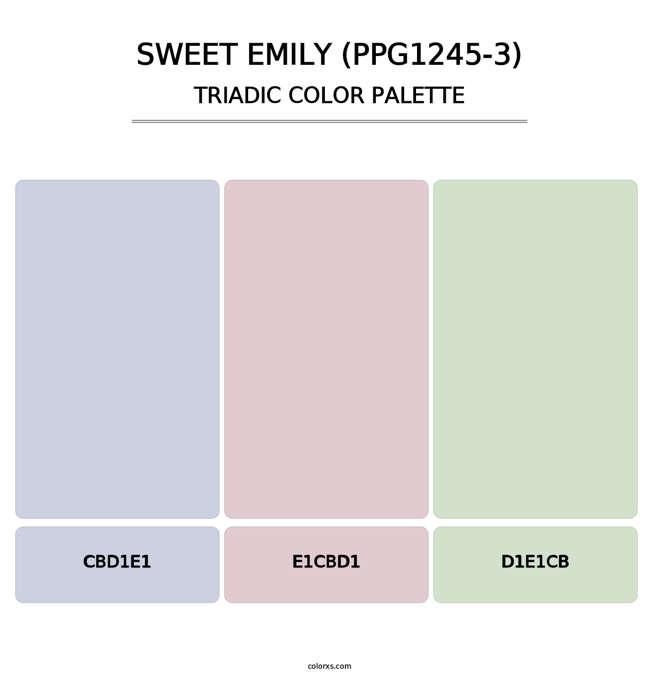 Sweet Emily (PPG1245-3) - Triadic Color Palette