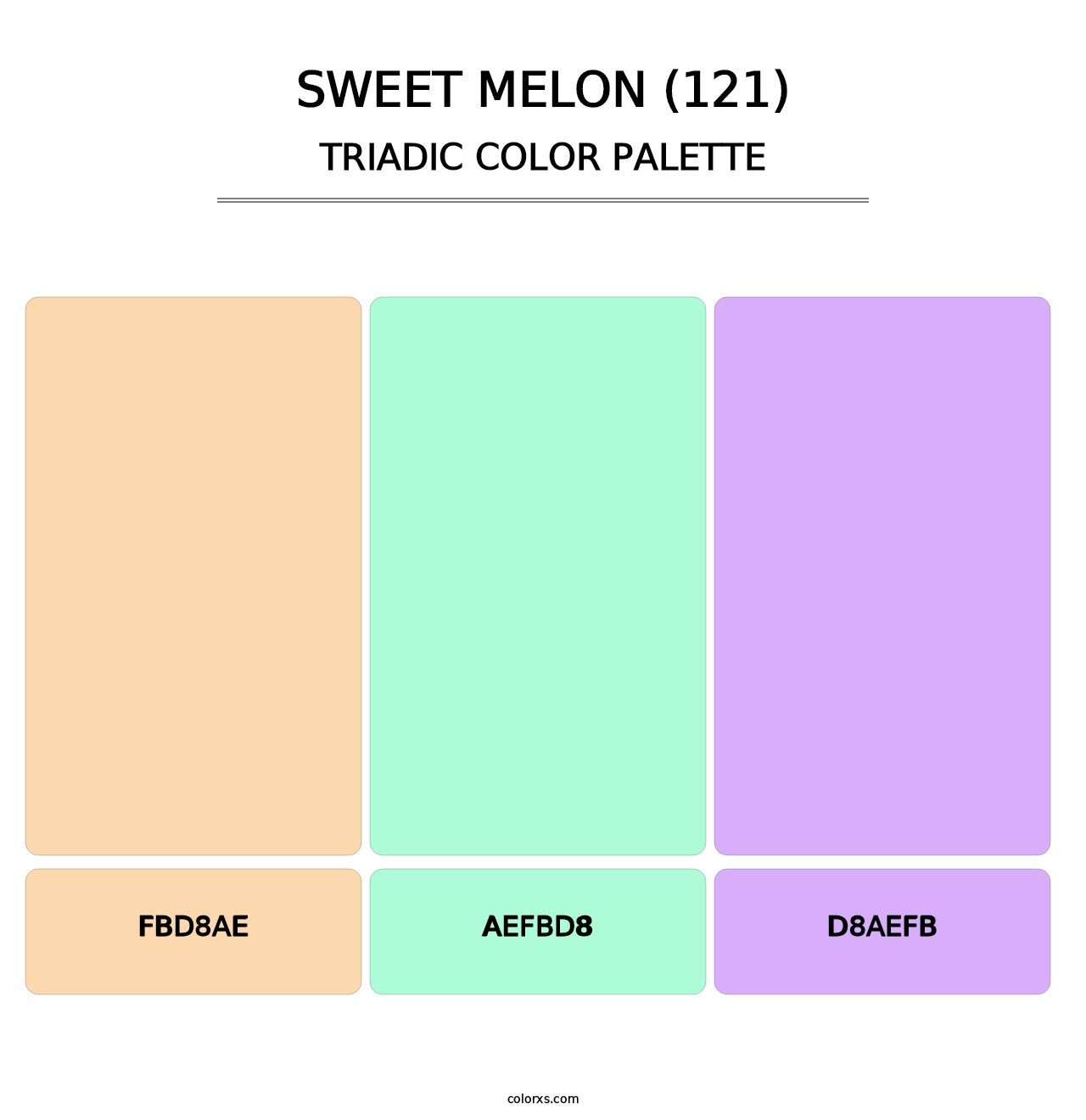 Sweet Melon (121) - Triadic Color Palette