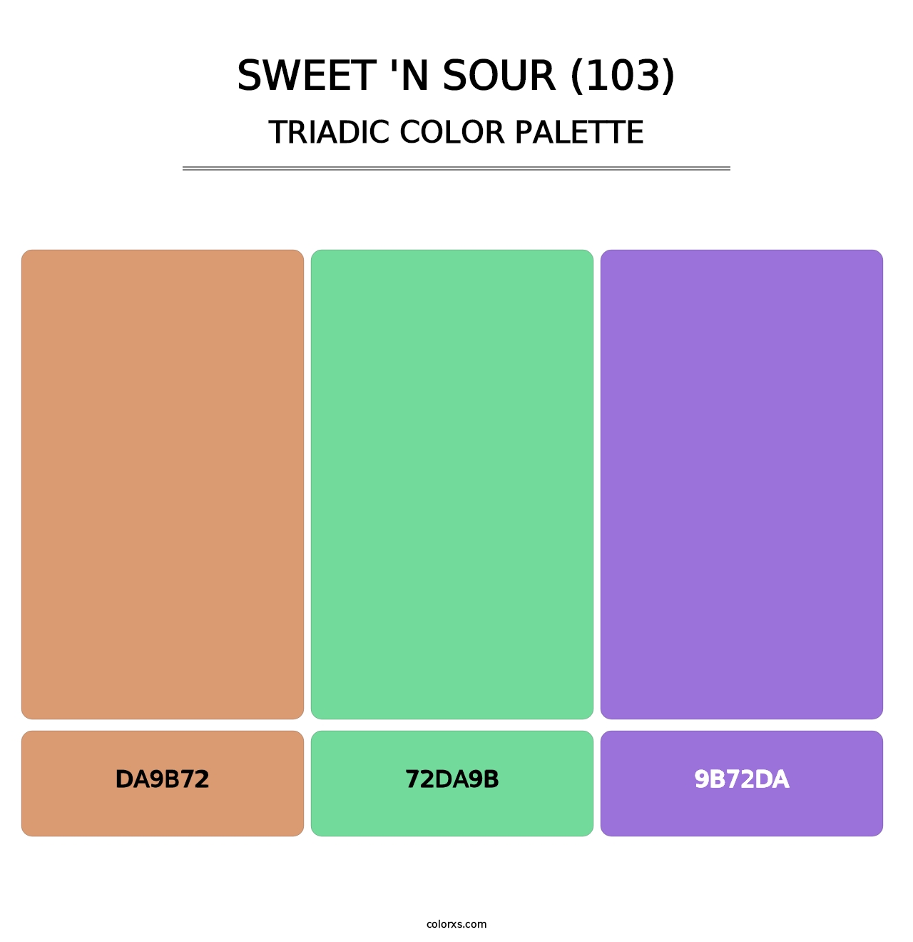 Sweet 'n Sour (103) - Triadic Color Palette