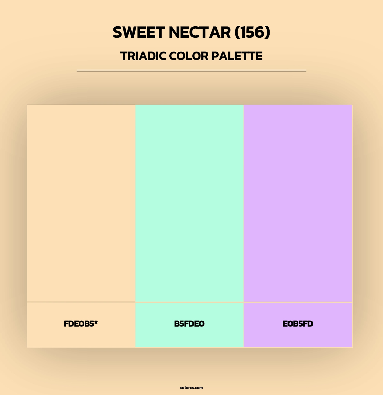 Sweet Nectar (156) - Triadic Color Palette