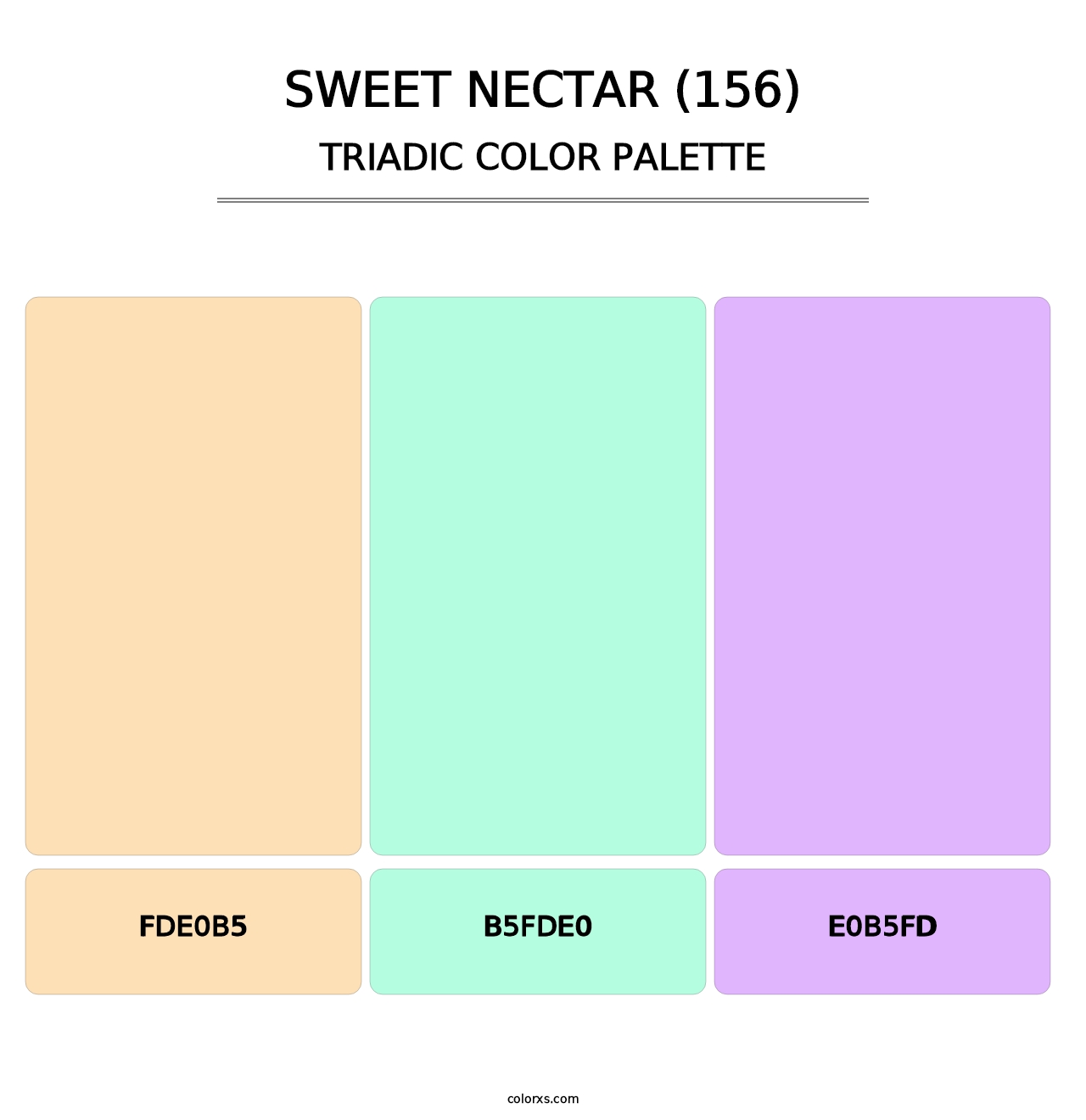 Sweet Nectar (156) - Triadic Color Palette