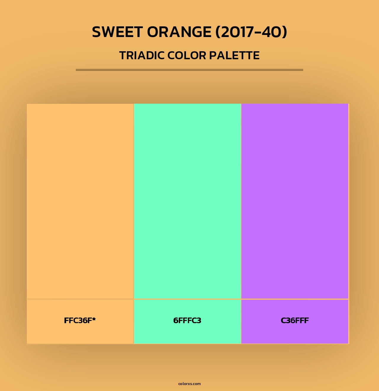 Sweet Orange (2017-40) - Triadic Color Palette