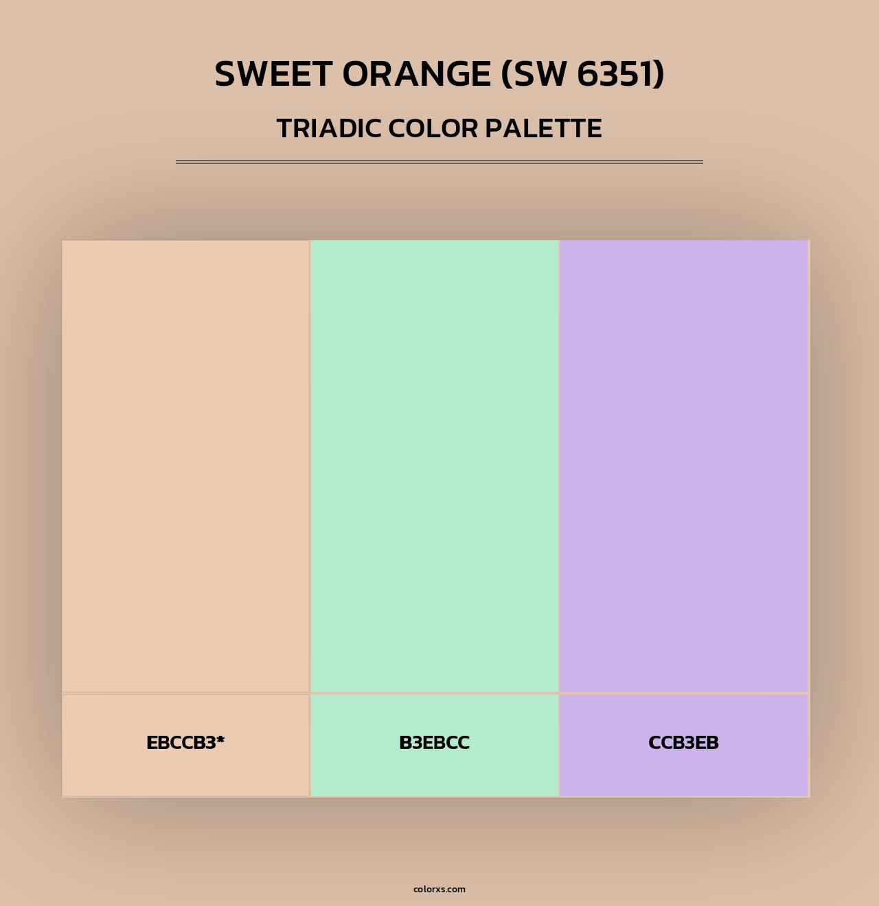 Sweet Orange (SW 6351) - Triadic Color Palette