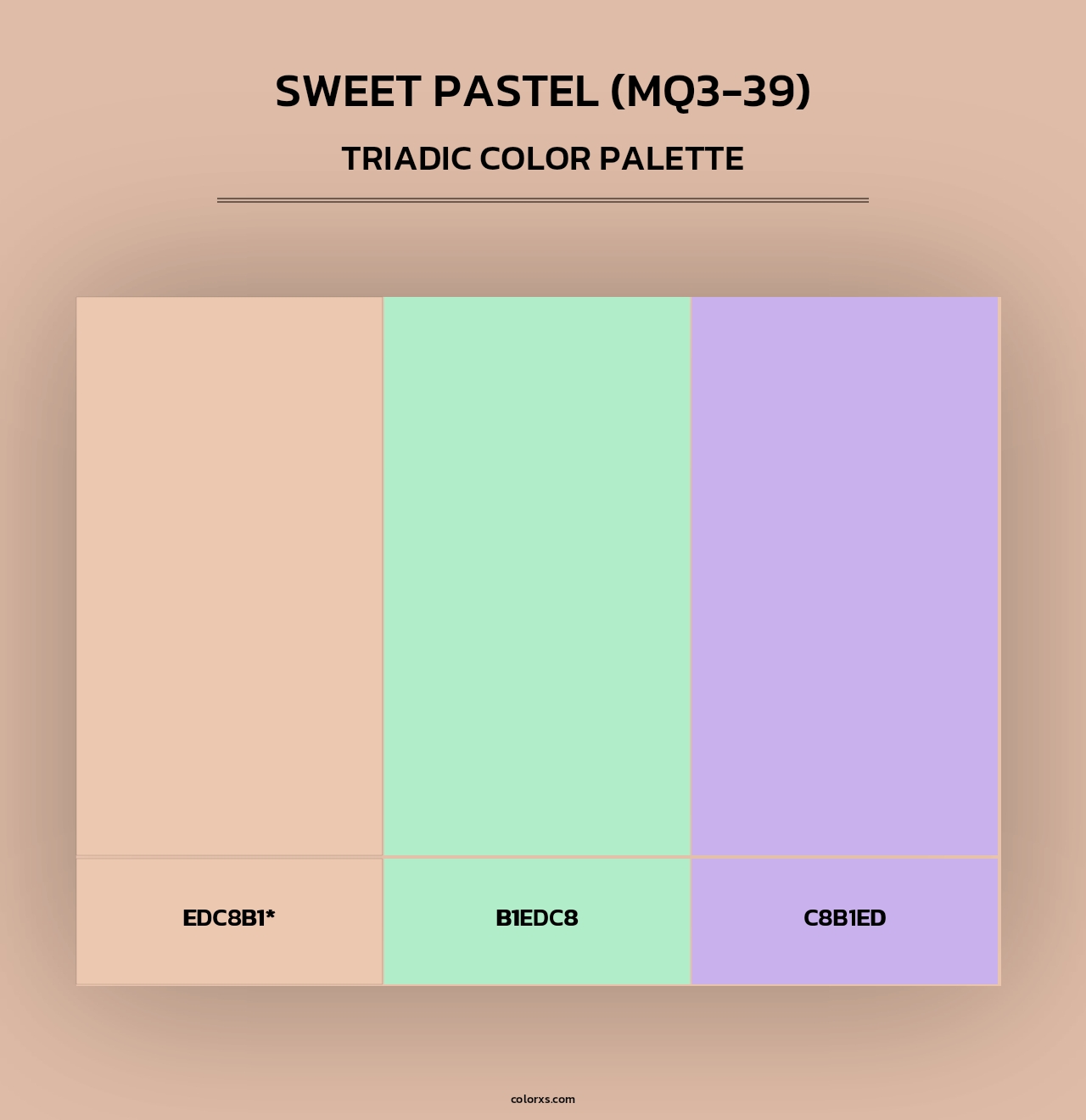 Sweet Pastel (MQ3-39) - Triadic Color Palette