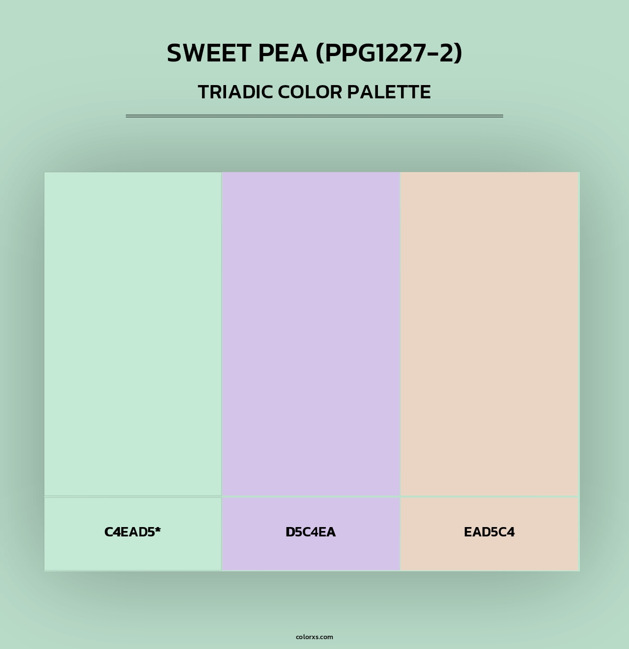 Sweet Pea (PPG1227-2) - Triadic Color Palette