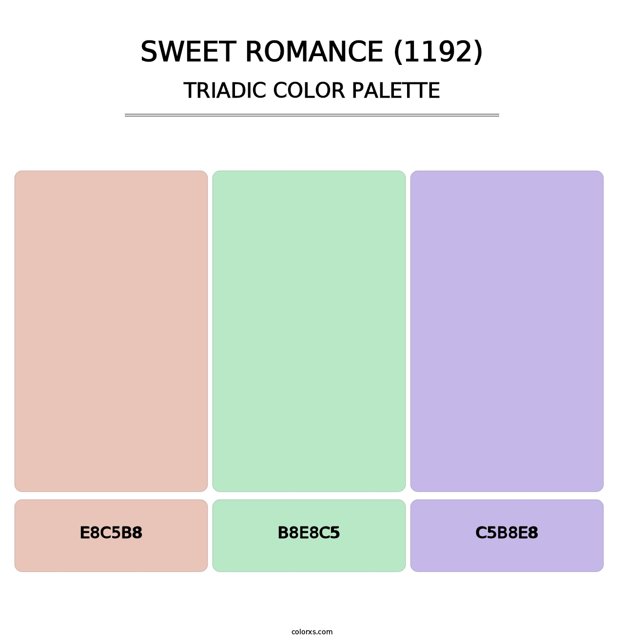 Sweet Romance (1192) - Triadic Color Palette