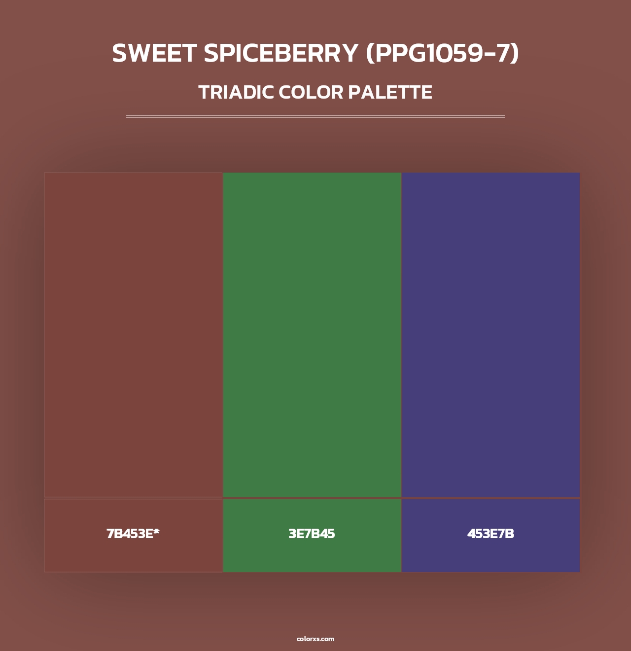 Sweet Spiceberry (PPG1059-7) - Triadic Color Palette