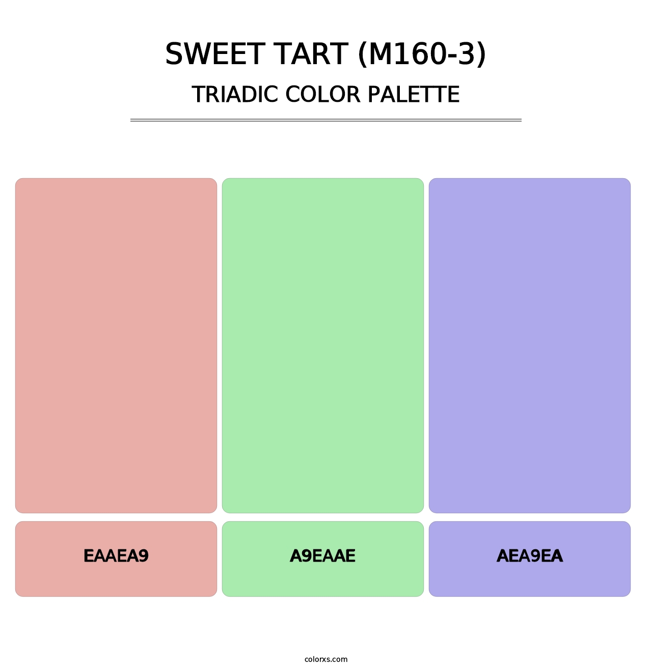Sweet Tart (M160-3) - Triadic Color Palette