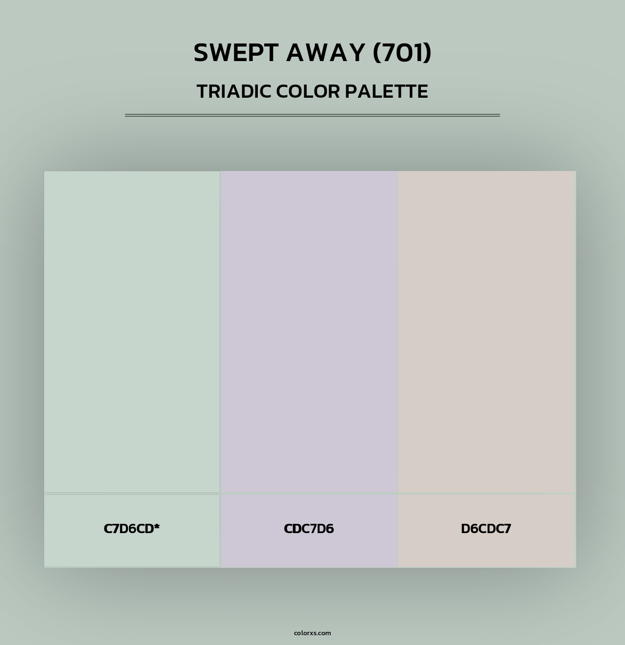 Swept Away (701) - Triadic Color Palette