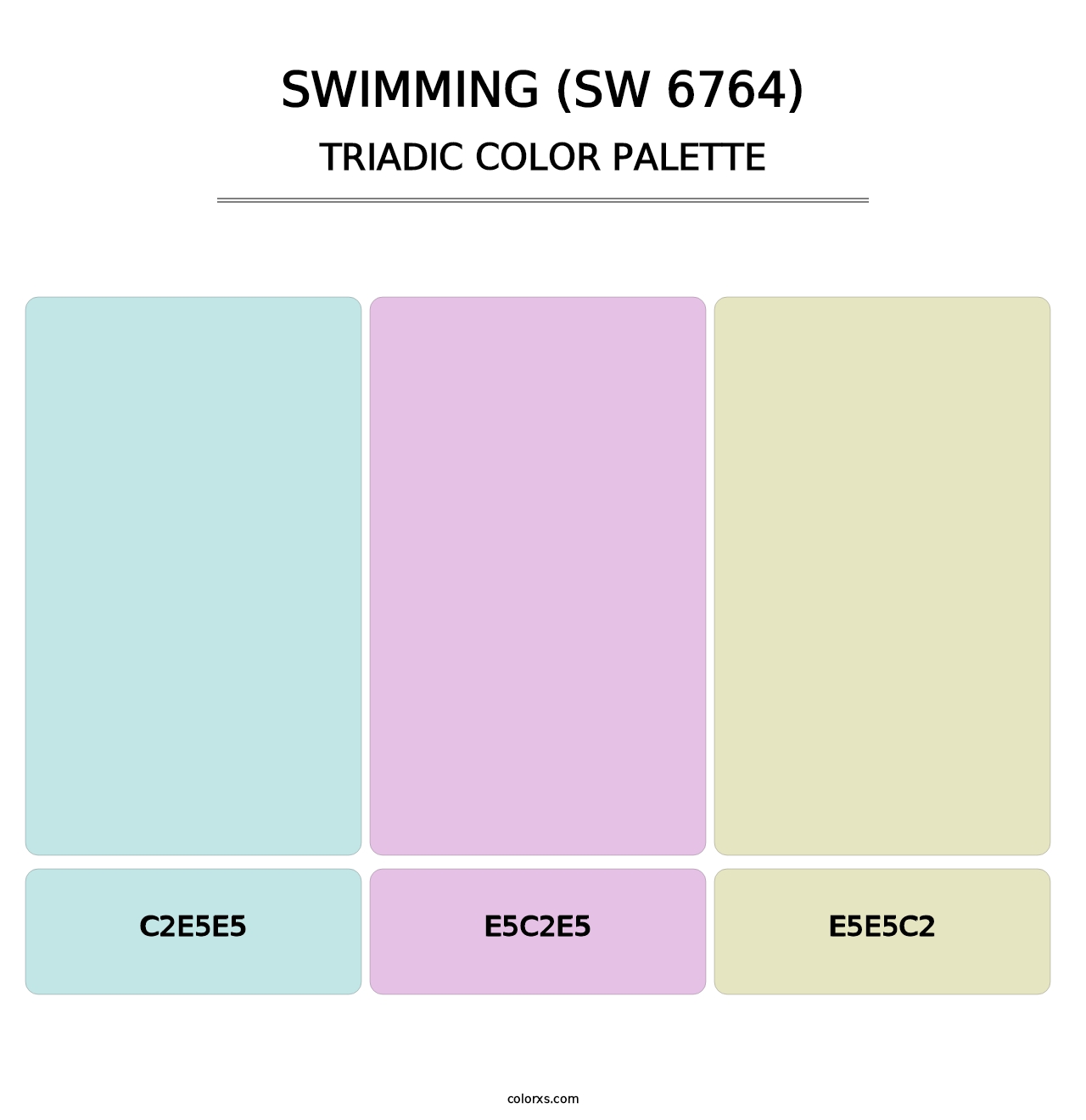 Swimming (SW 6764) - Triadic Color Palette