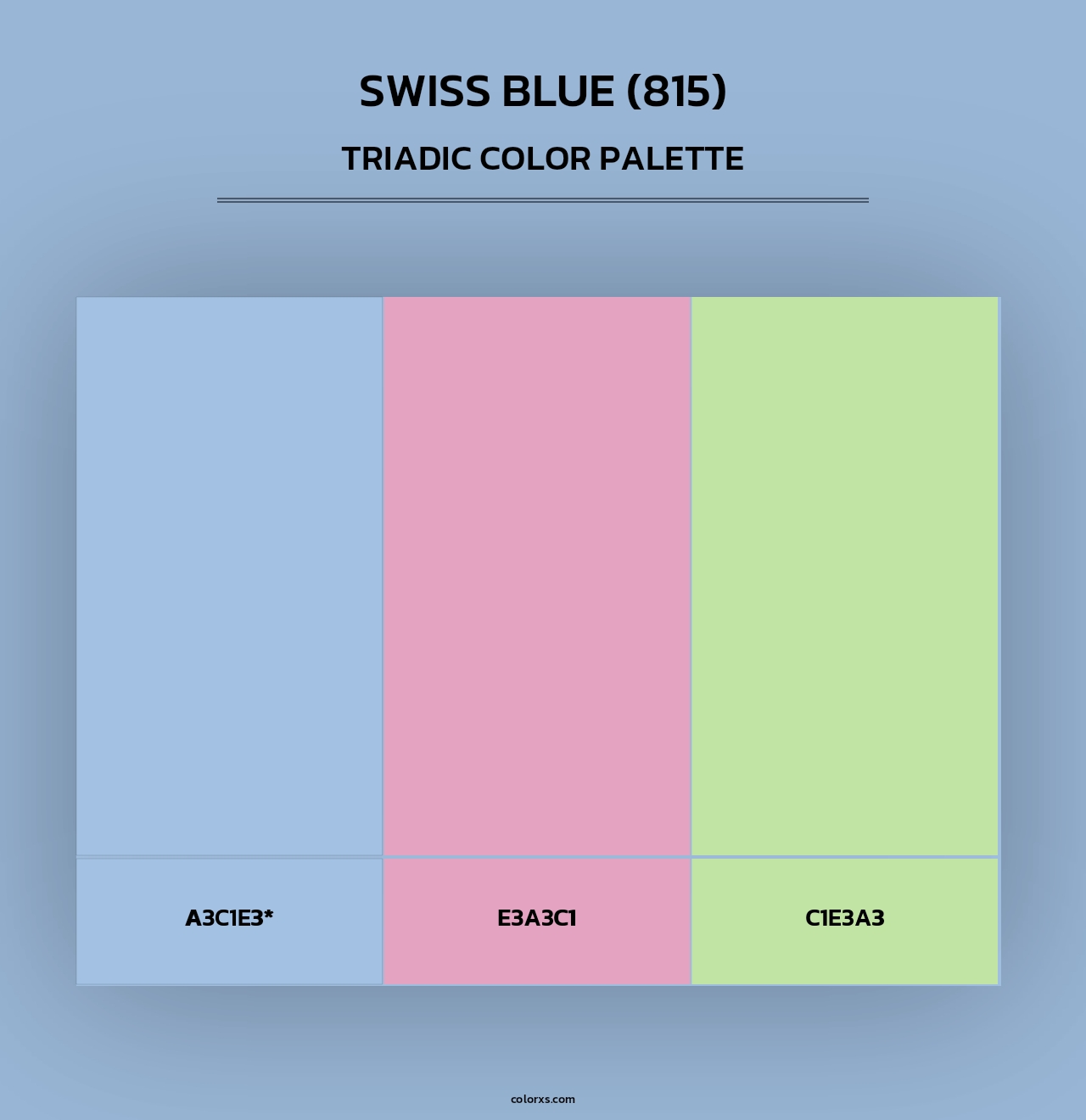 Swiss Blue (815) - Triadic Color Palette
