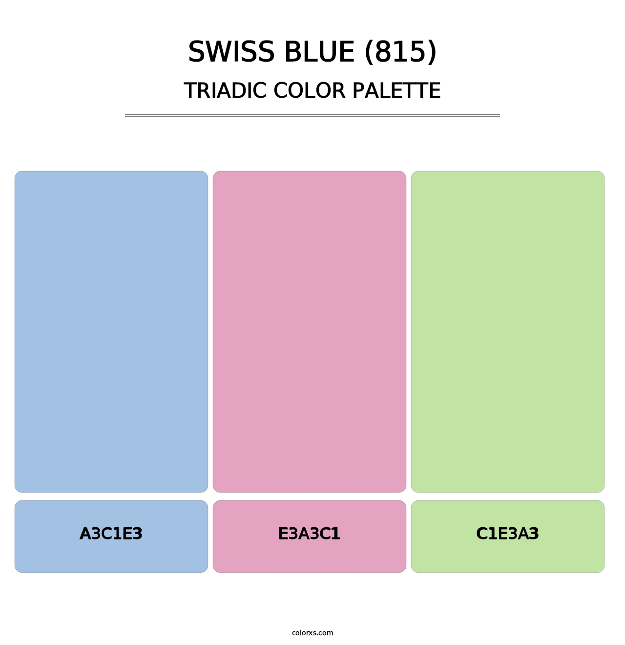 Swiss Blue (815) - Triadic Color Palette