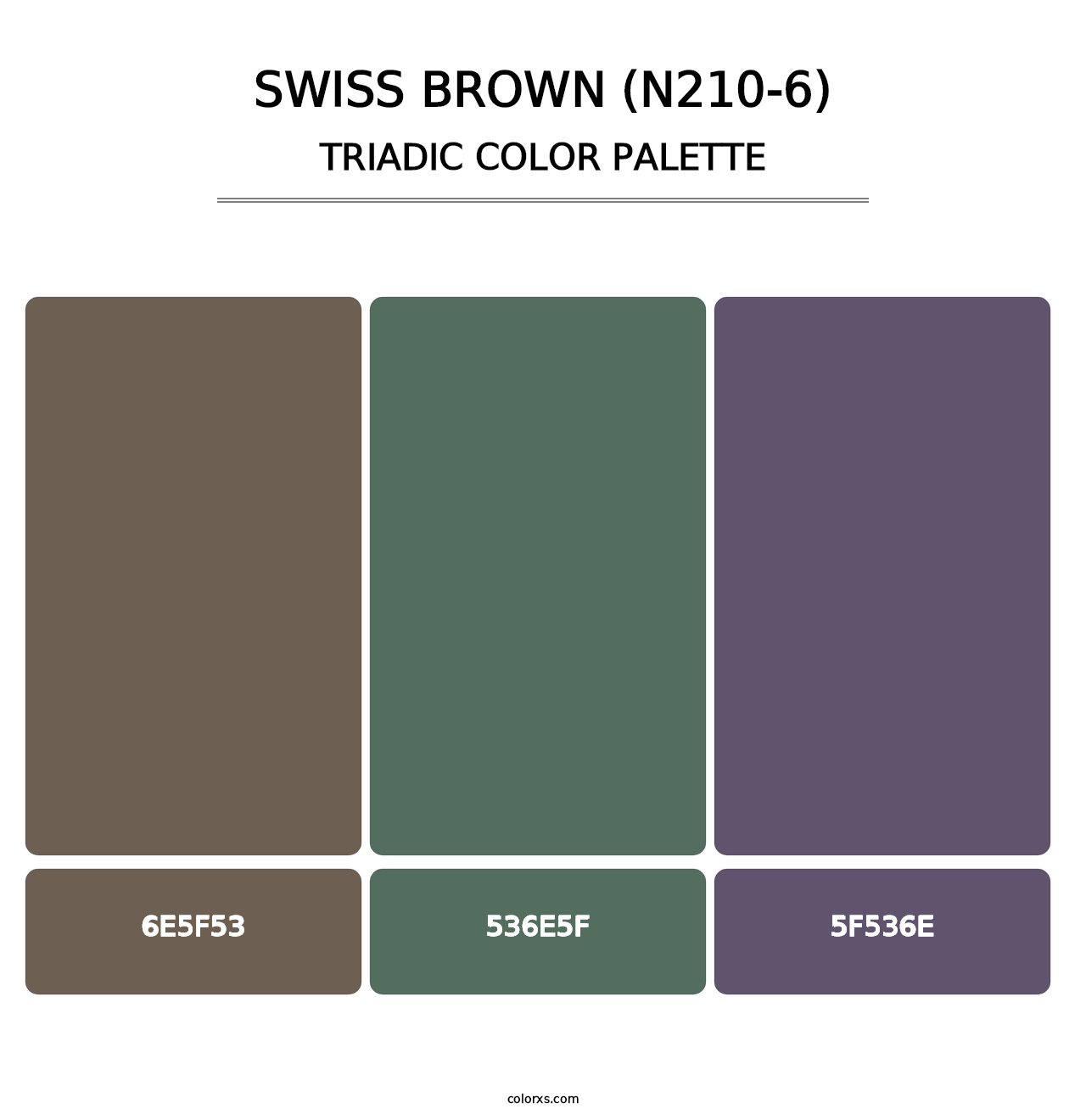 Swiss Brown (N210-6) - Triadic Color Palette