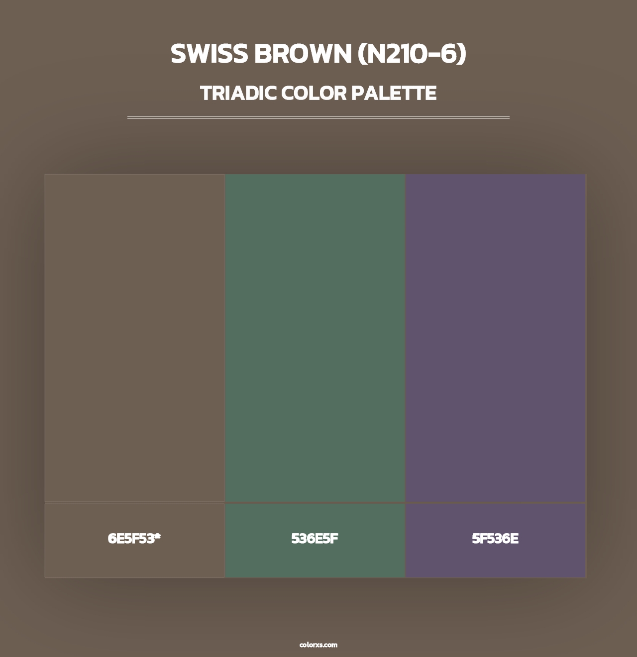 Swiss Brown (N210-6) - Triadic Color Palette