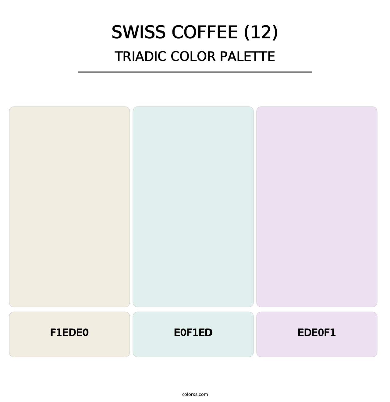Swiss Coffee (12) - Triadic Color Palette