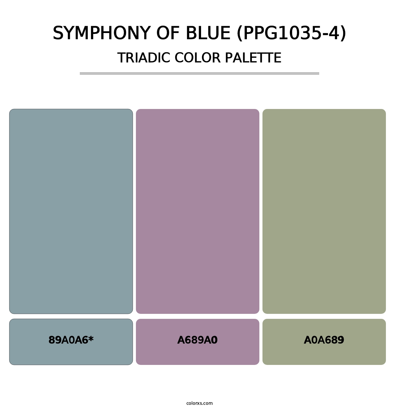 Symphony Of Blue (PPG1035-4) - Triadic Color Palette