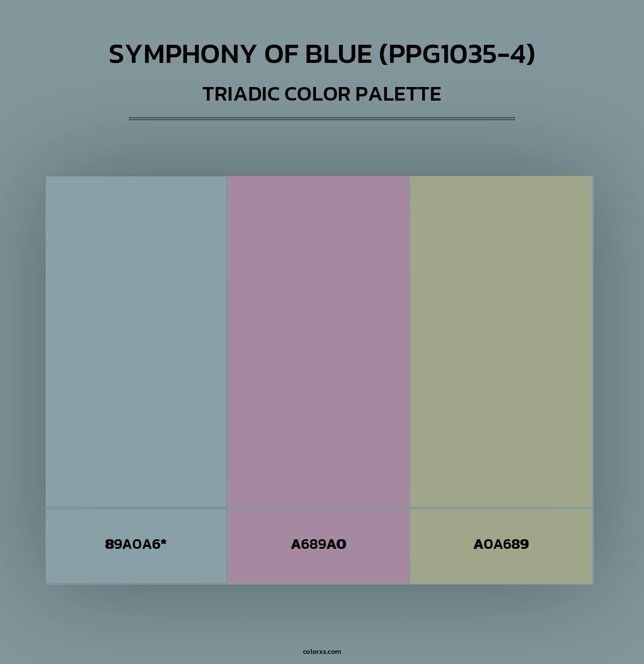 Symphony Of Blue (PPG1035-4) - Triadic Color Palette