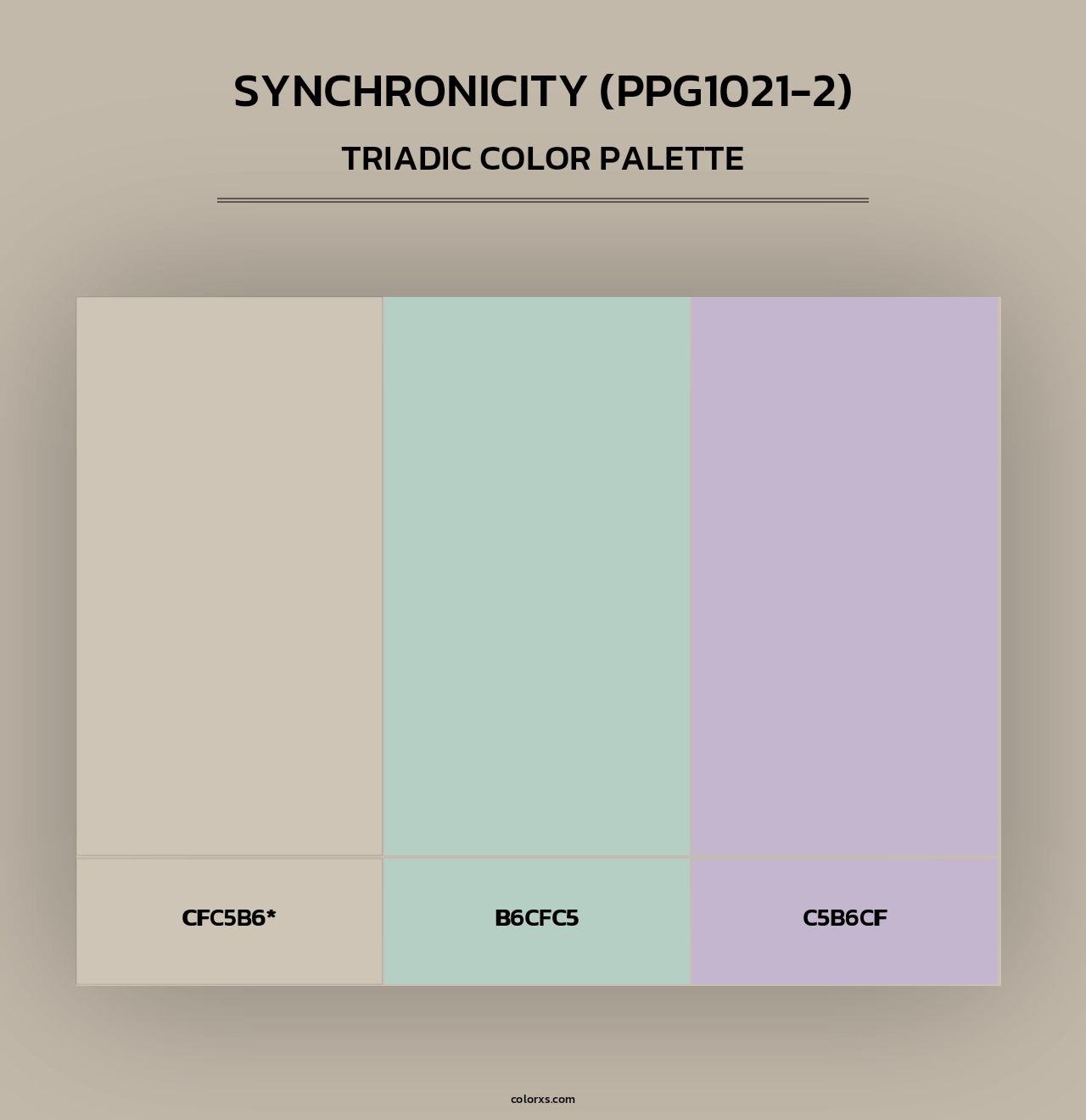 PPG Paints Synchronicity (PPG10212) Paint coordinating colors and