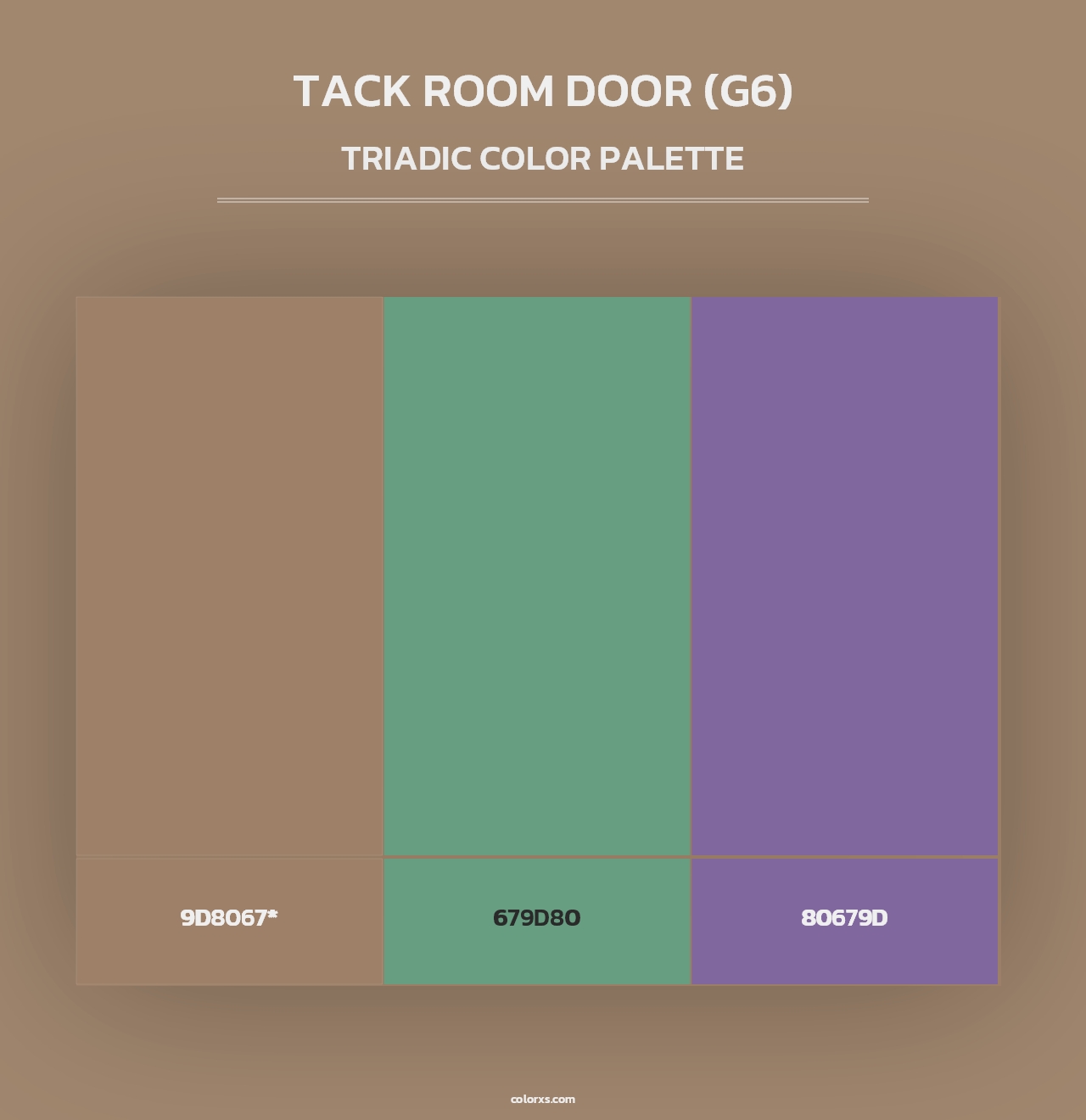 Tack Room Door (G6) - Triadic Color Palette