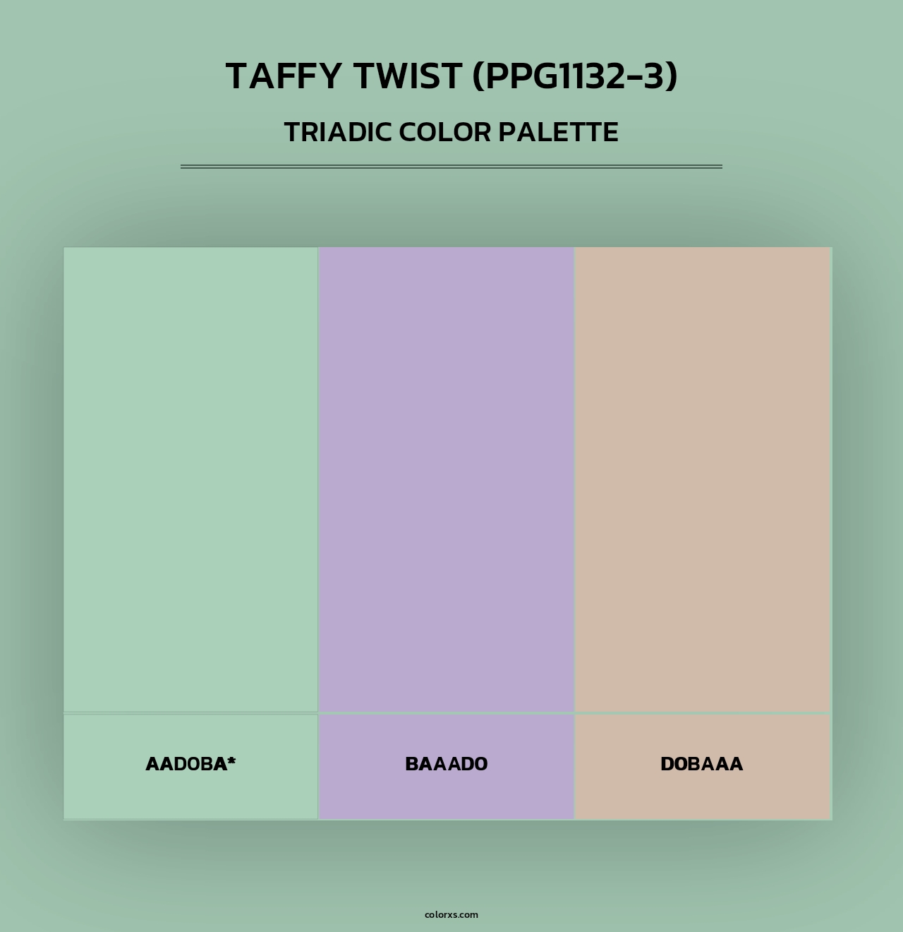 Taffy Twist (PPG1132-3) - Triadic Color Palette