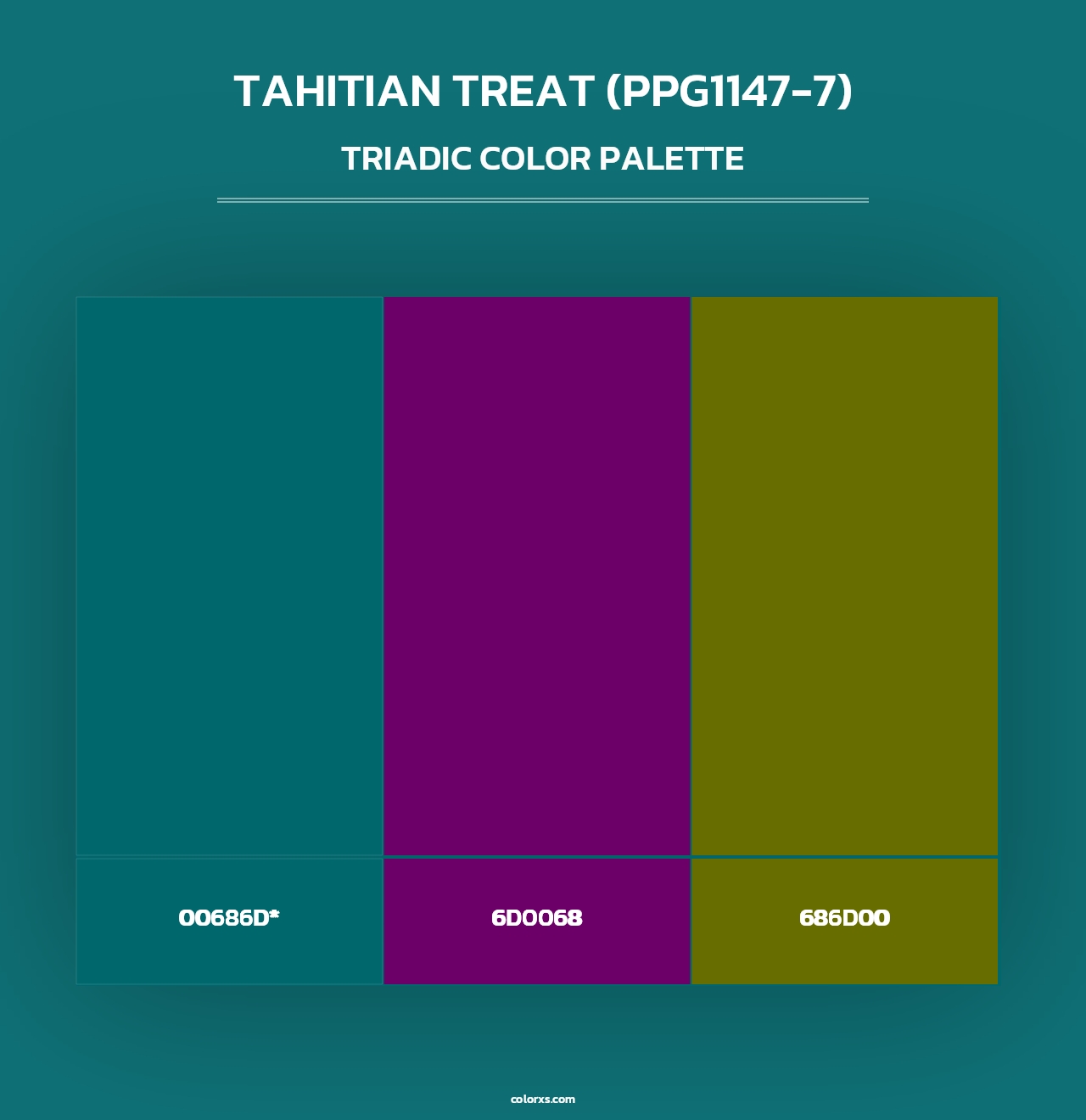 Tahitian Treat (PPG1147-7) - Triadic Color Palette