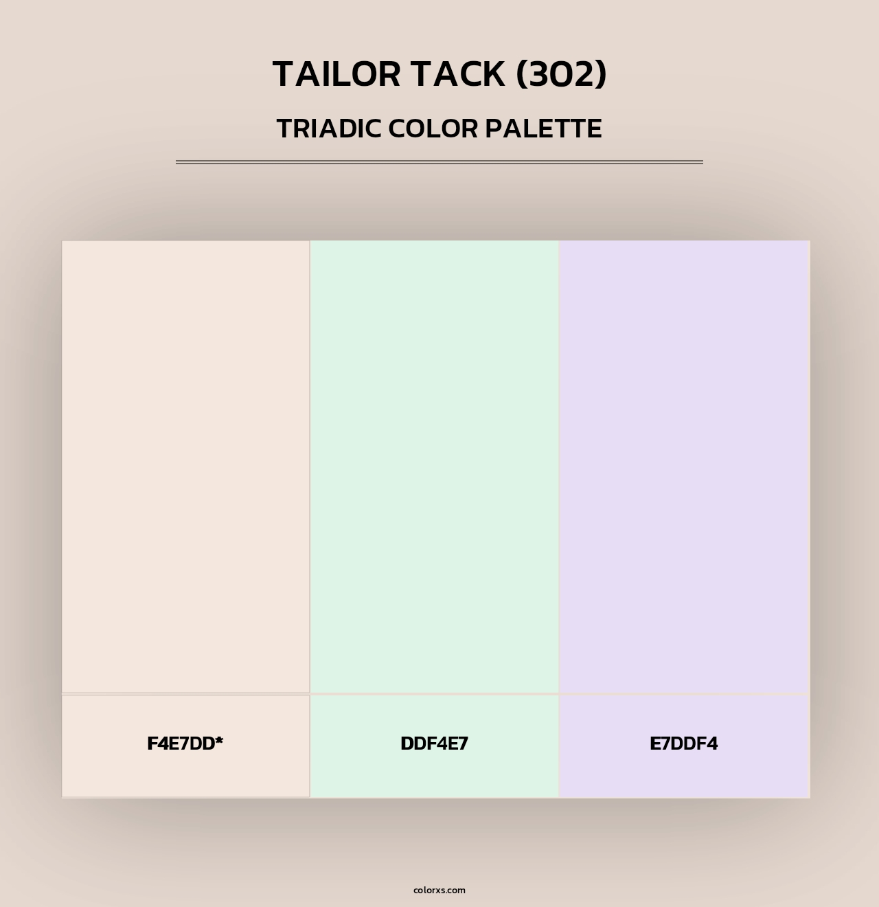 Tailor Tack (302) - Triadic Color Palette