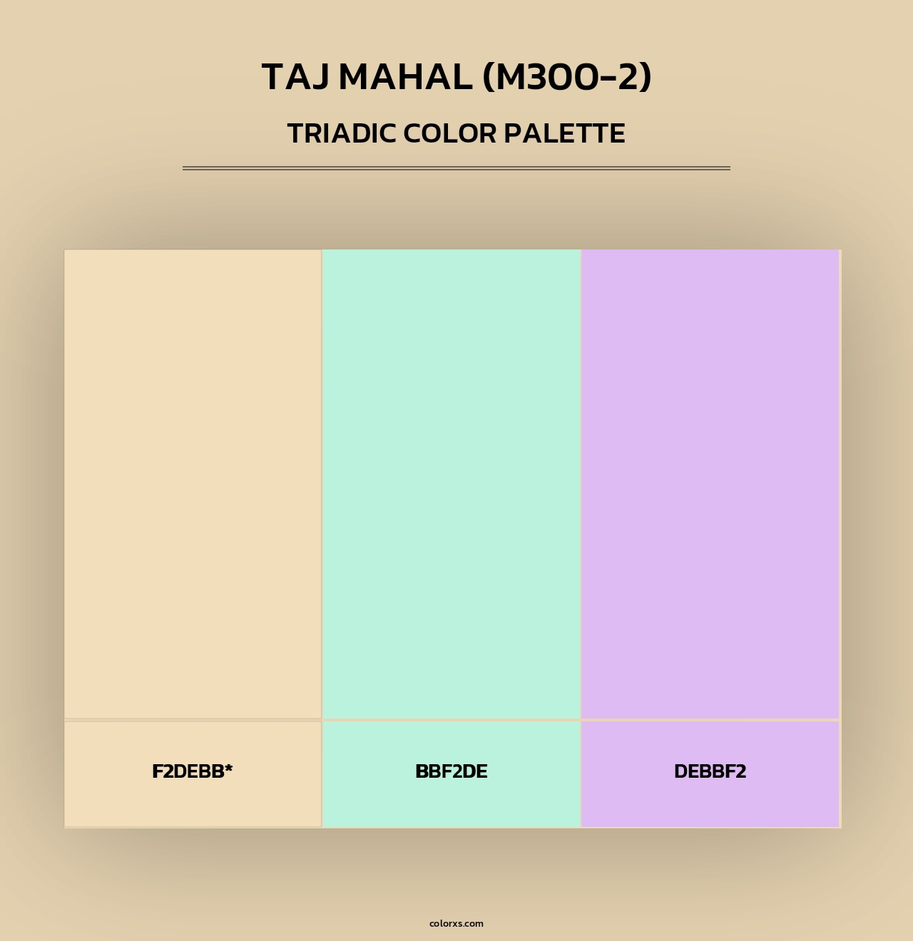 Taj Mahal (M300-2) - Triadic Color Palette