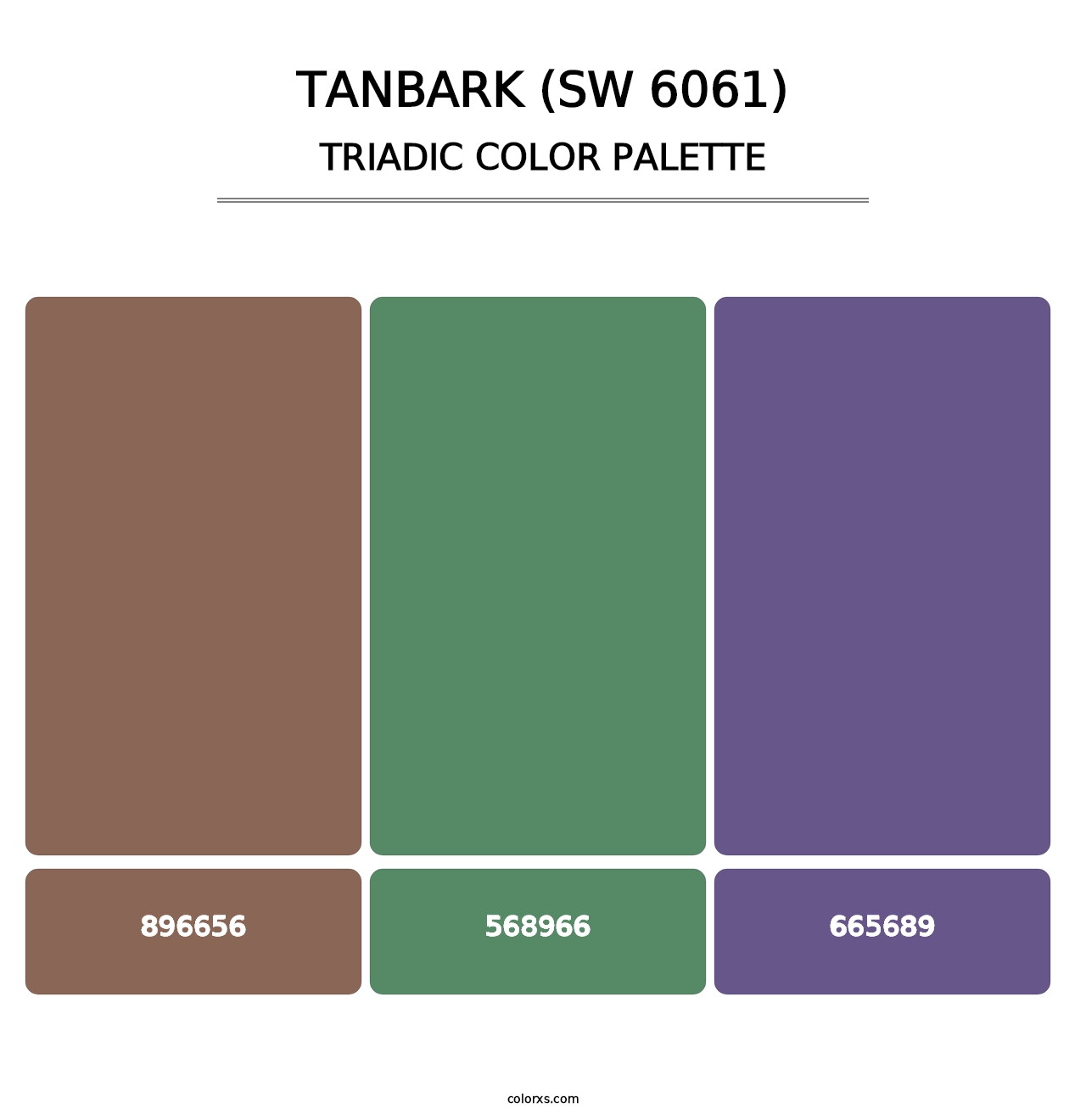 Tanbark (SW 6061) - Triadic Color Palette