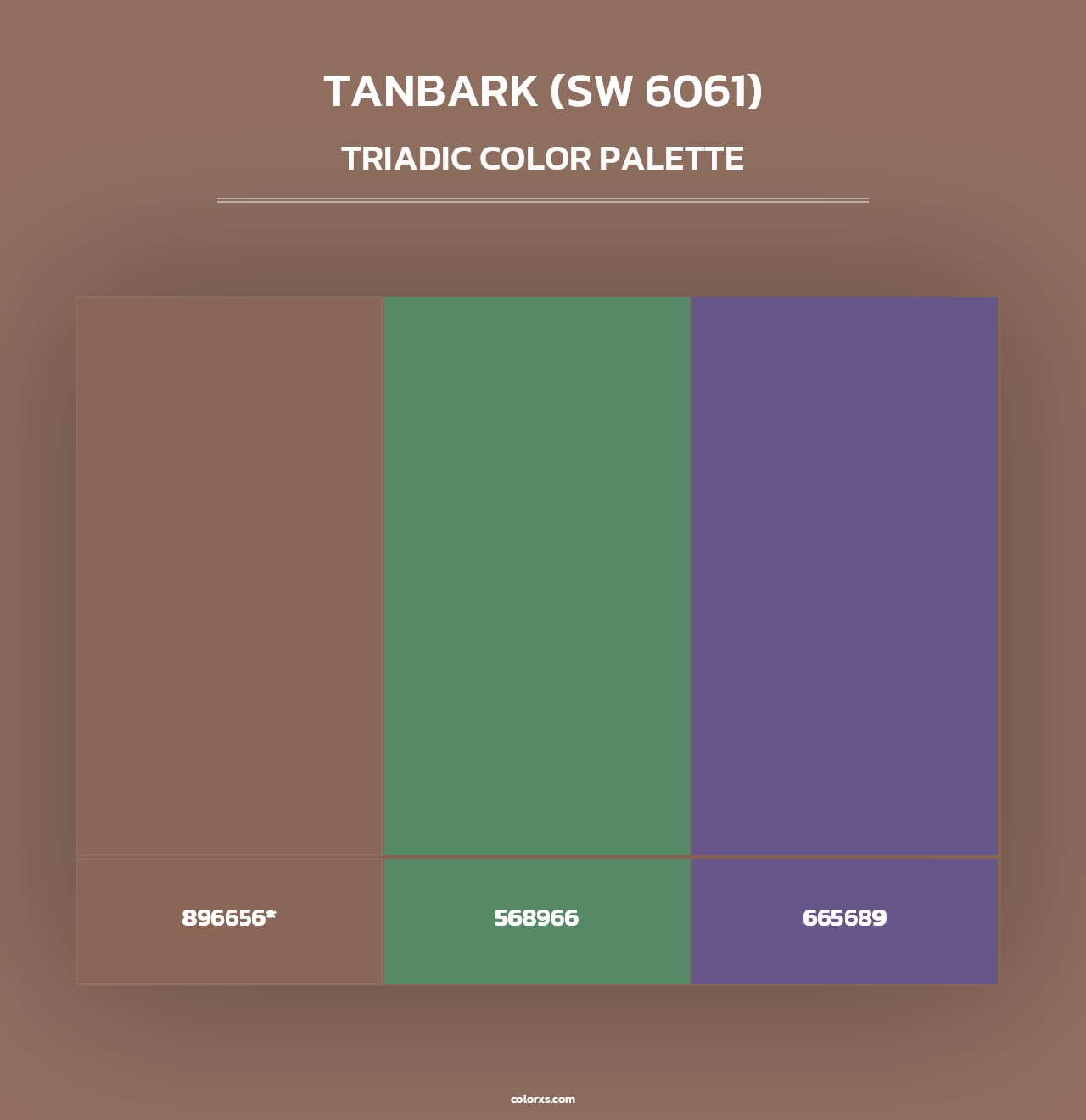 Tanbark (SW 6061) - Triadic Color Palette