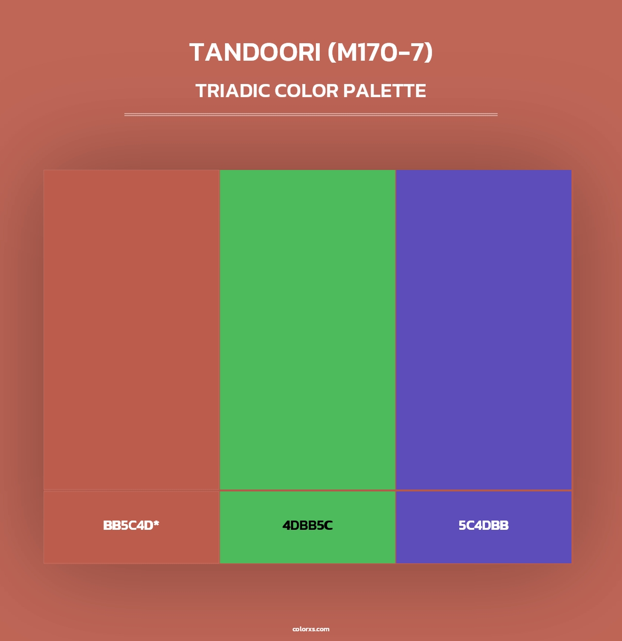 Tandoori (M170-7) - Triadic Color Palette
