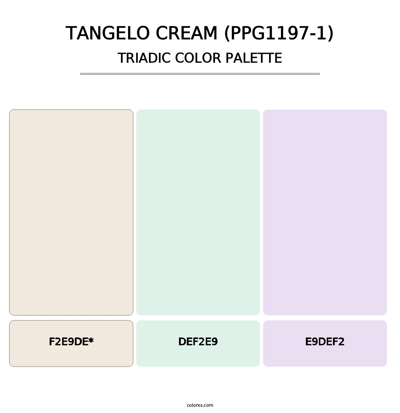 Tangelo Cream (PPG1197-1) - Triadic Color Palette