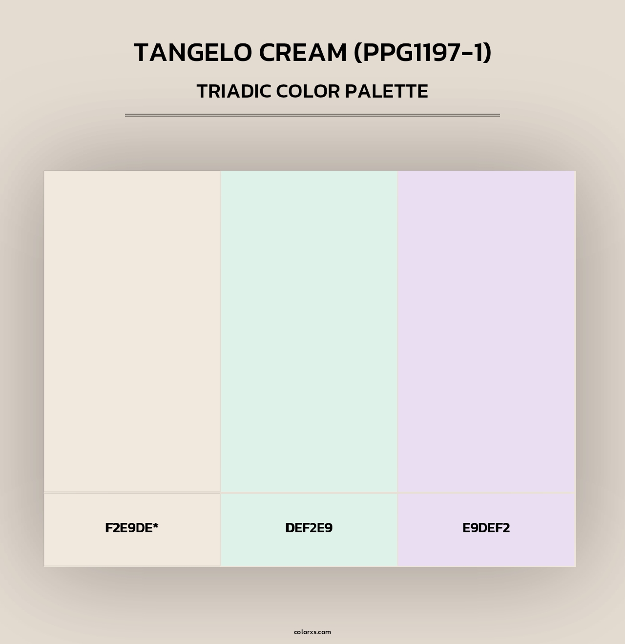 Tangelo Cream (PPG1197-1) - Triadic Color Palette