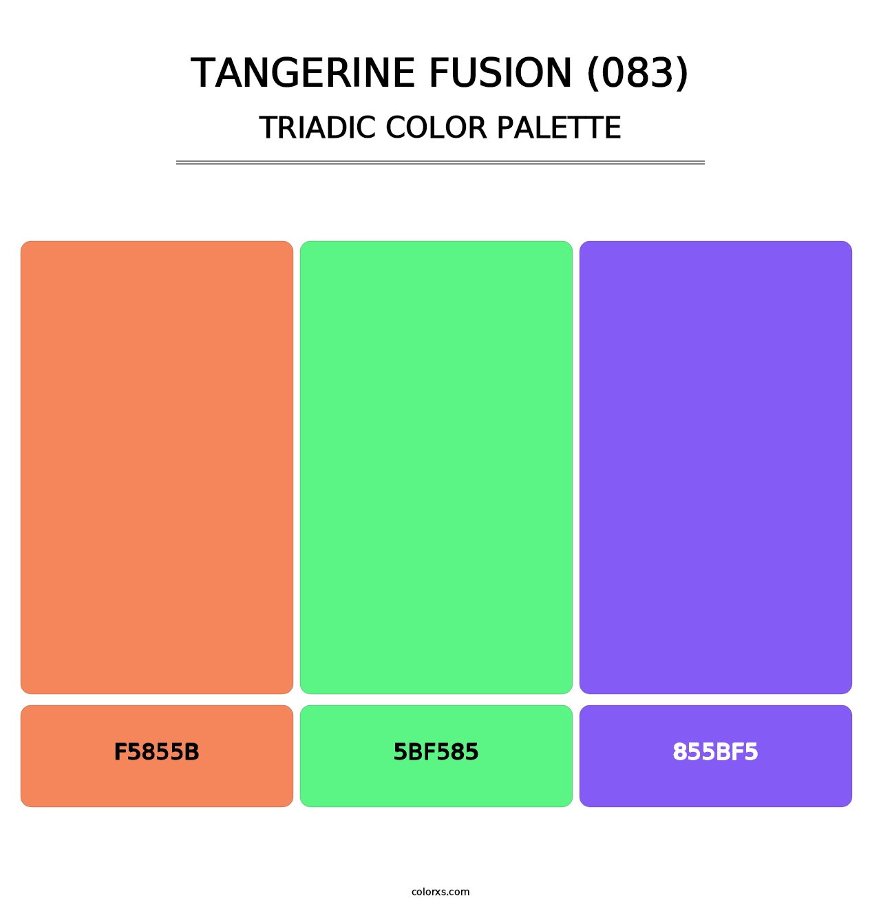Tangerine Fusion (083) - Triadic Color Palette