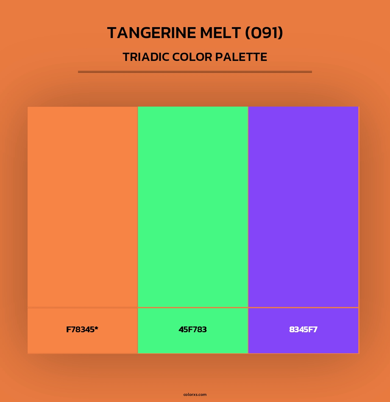 Tangerine Melt (091) - Triadic Color Palette