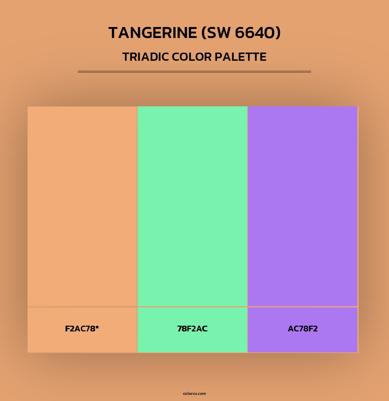 Tangerine (SW 6640) - Triadic Color Palette