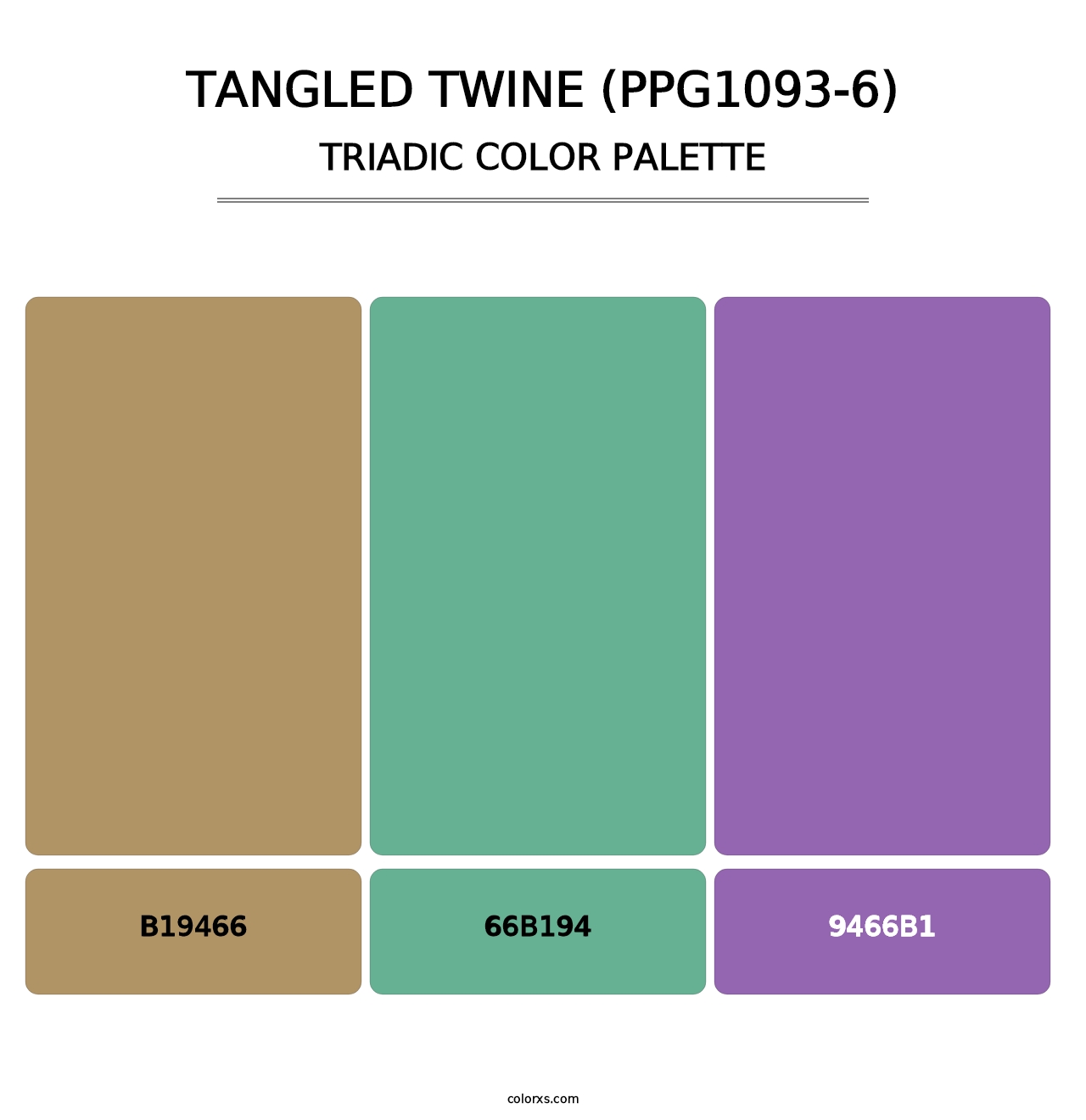 Tangled Twine (PPG1093-6) - Triadic Color Palette
