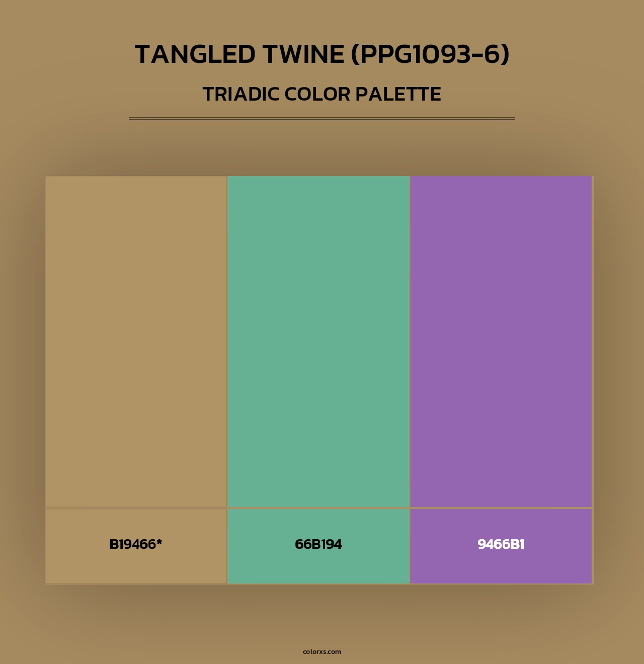 Tangled Twine (PPG1093-6) - Triadic Color Palette