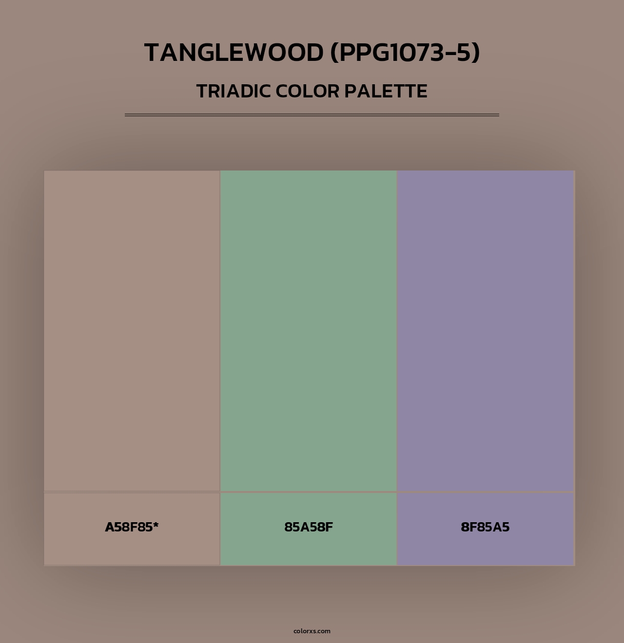 Tanglewood (PPG1073-5) - Triadic Color Palette