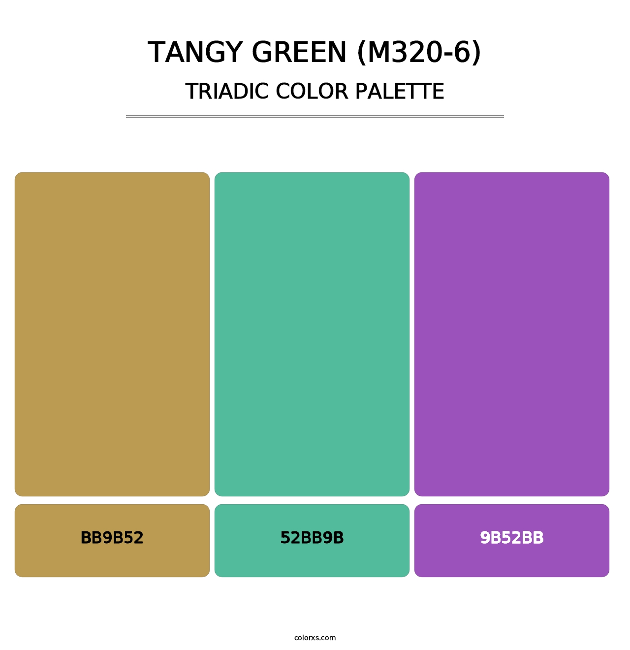 Tangy Green (M320-6) - Triadic Color Palette