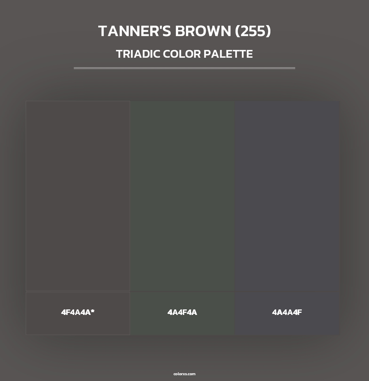 Tanner's Brown (255) - Triadic Color Palette