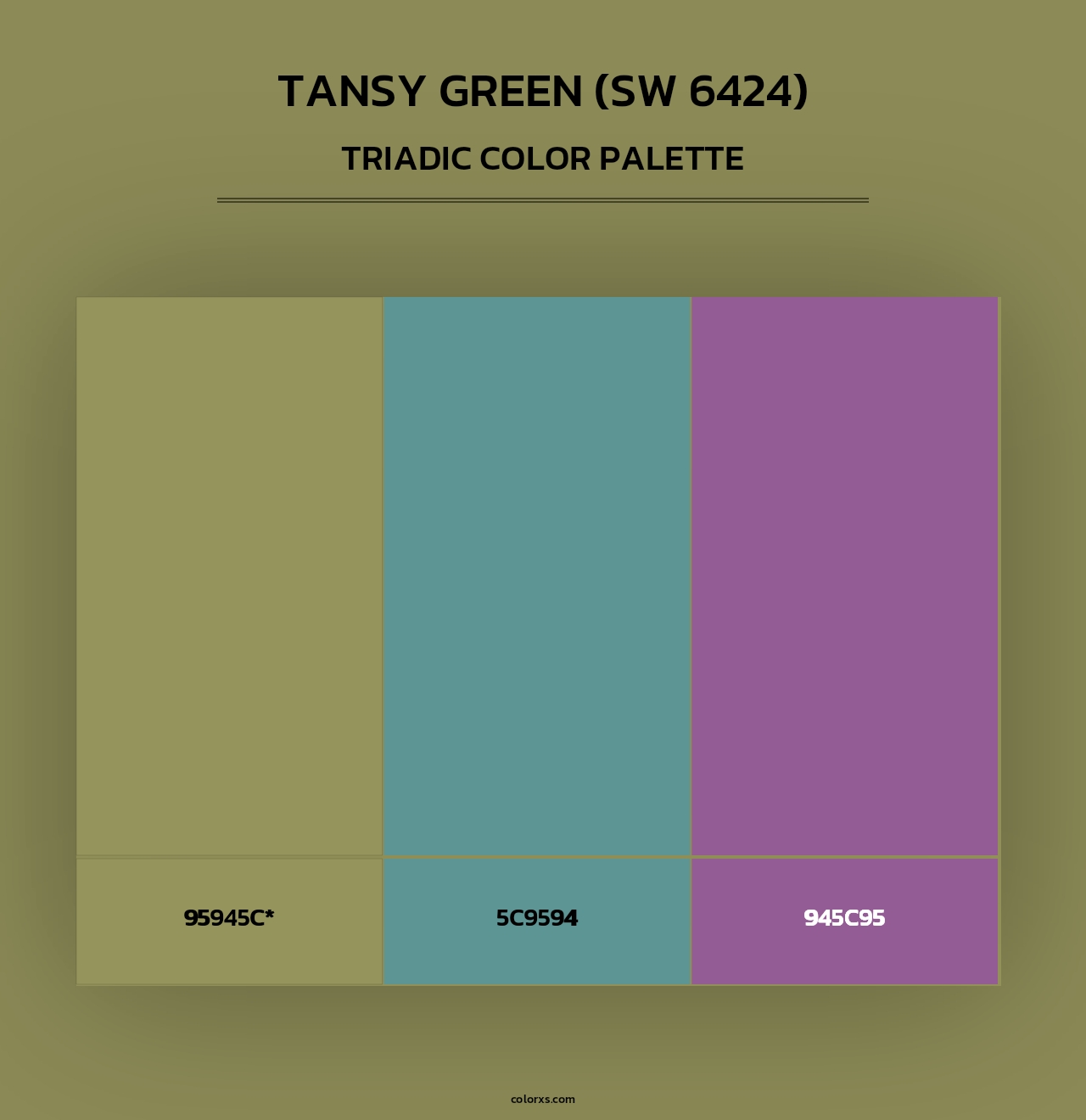 Tansy Green (SW 6424) - Triadic Color Palette