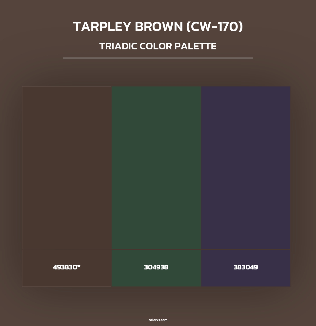 Tarpley Brown (CW-170) - Triadic Color Palette
