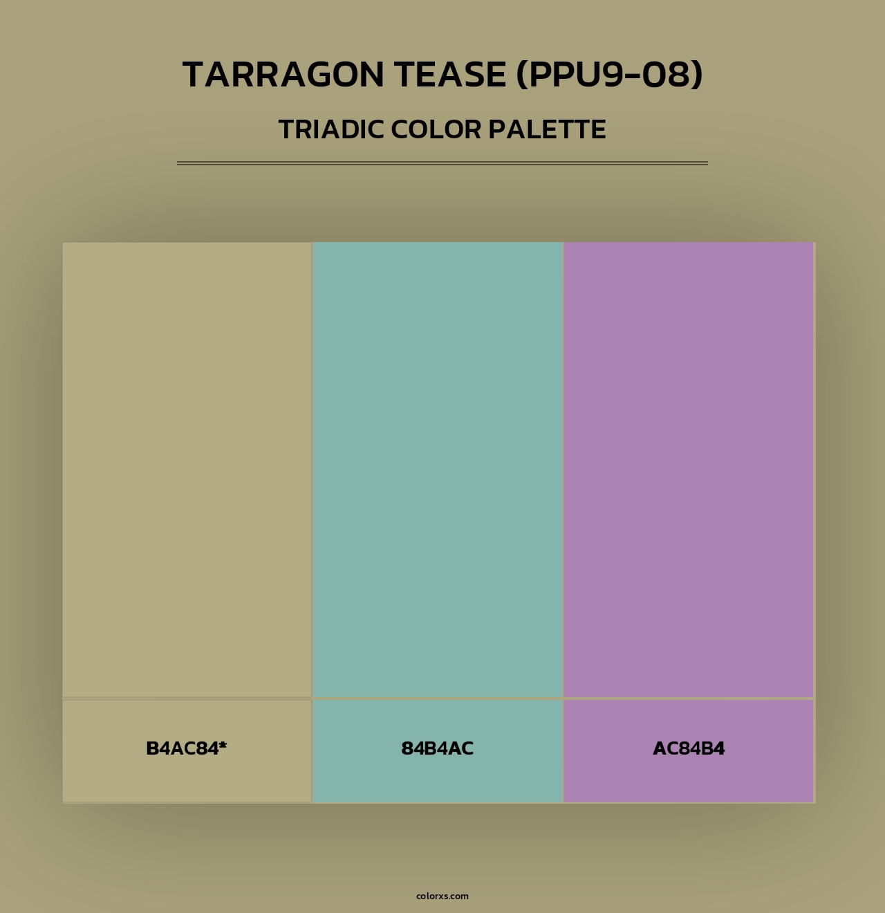 Tarragon Tease (PPU9-08) - Triadic Color Palette